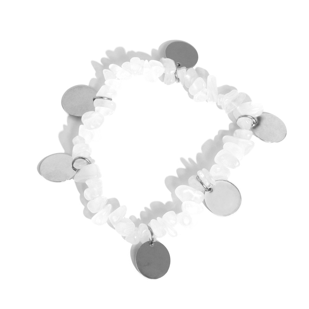 White Stone Stretch Bracelet